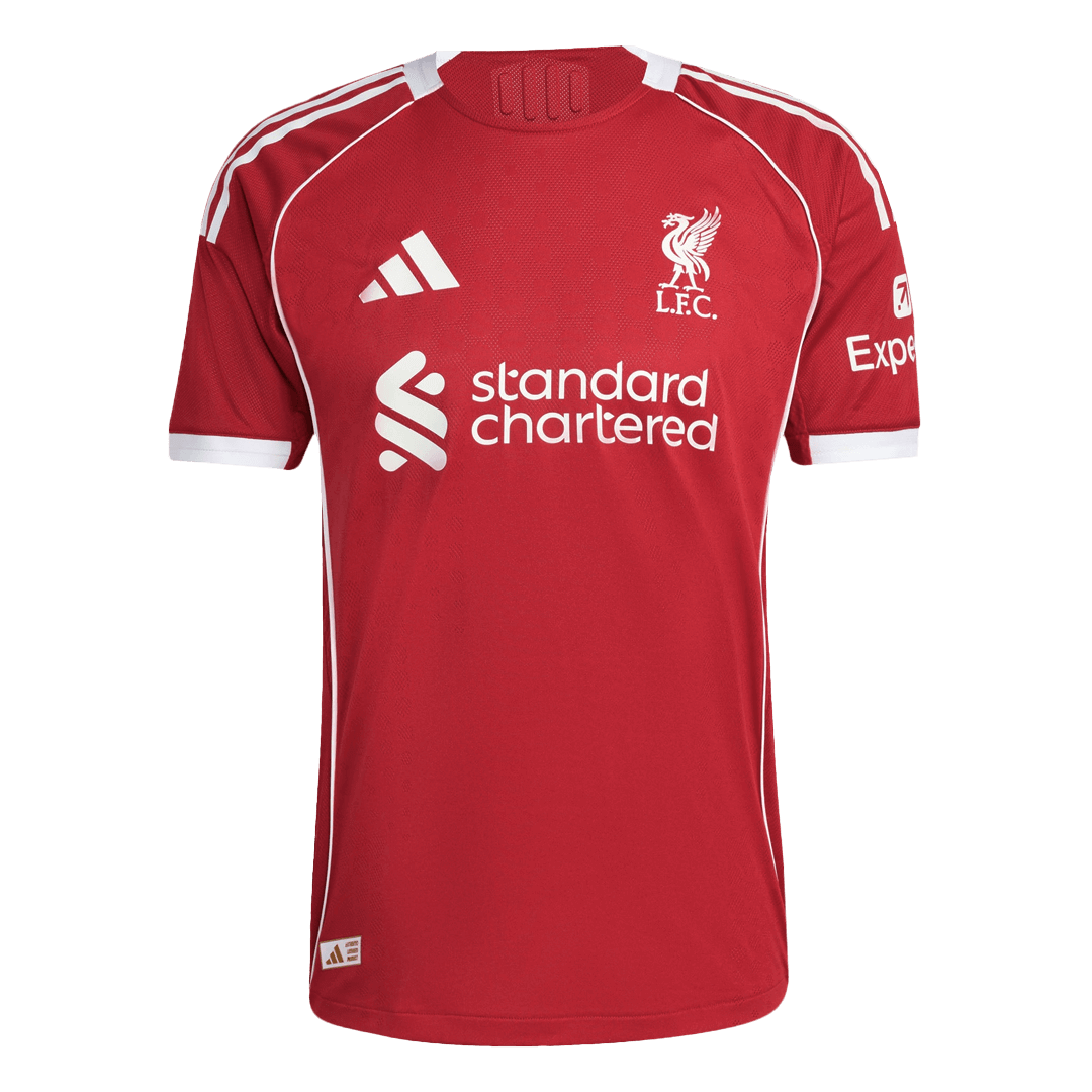SZOBOSZLAI #8 Liverpool Home Soccer Jersey 2025/26 Player Version – back view