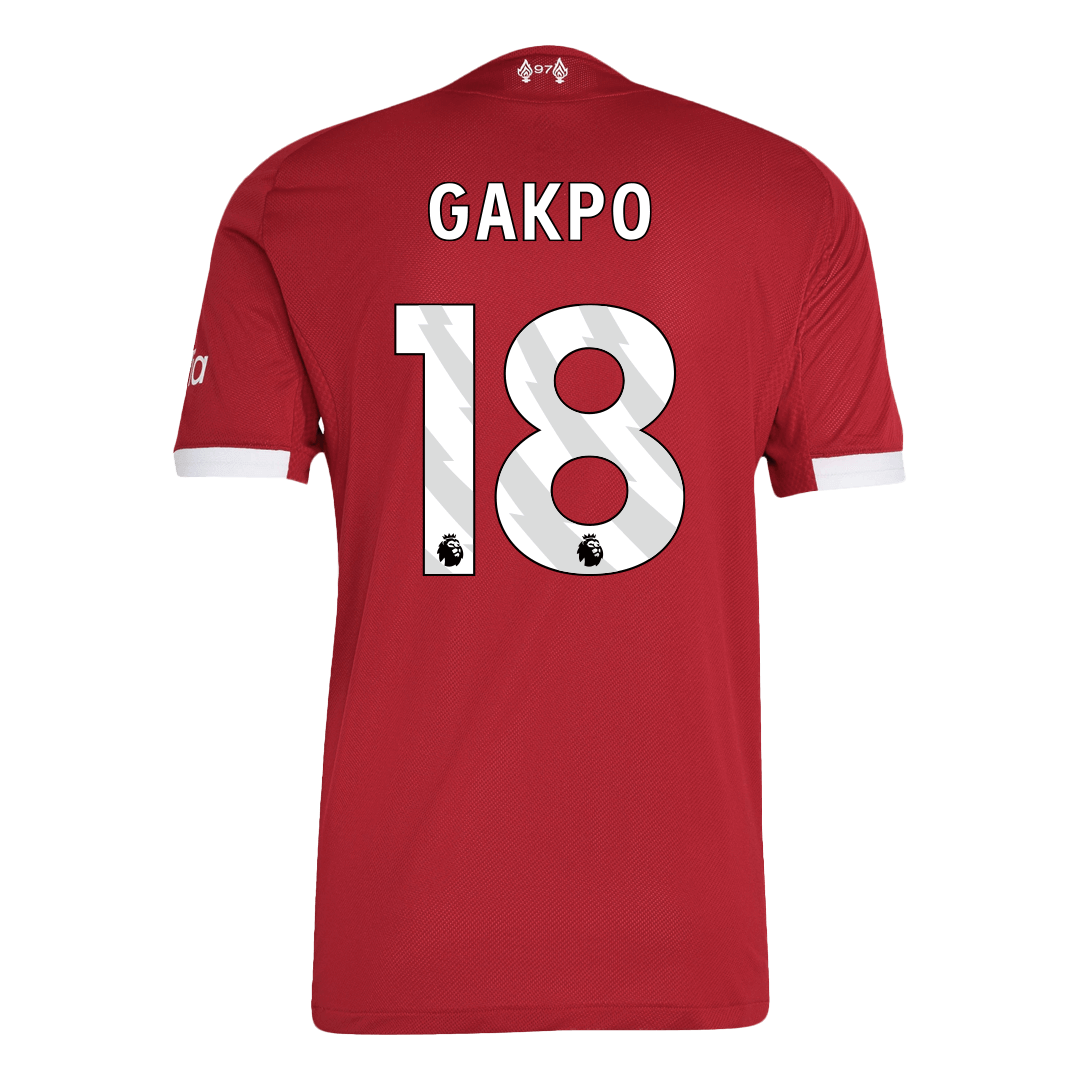 GAKPO #18 Liverpool Home Soccer Jersey 2025/26 Player Version – jersey details