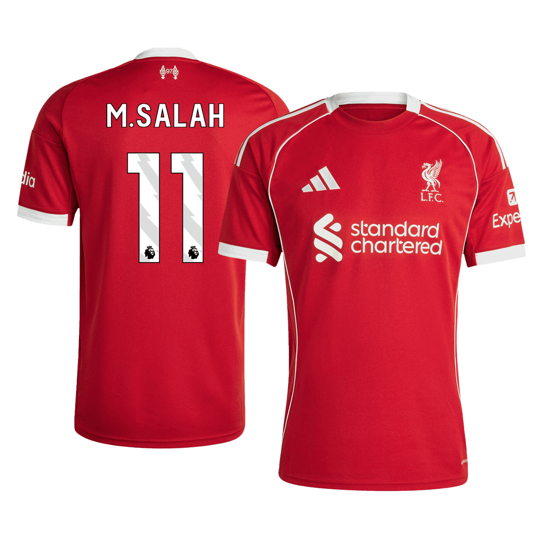 M.SALAH #11 Liverpool Home Soccer Jersey 2025/26 – Fan Version – front view