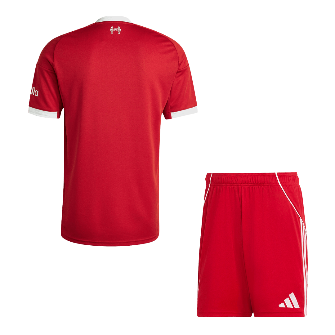 Liverpool Home Soccer Kit – Jersey + Shorts 2025/26 – Fan Version – back view