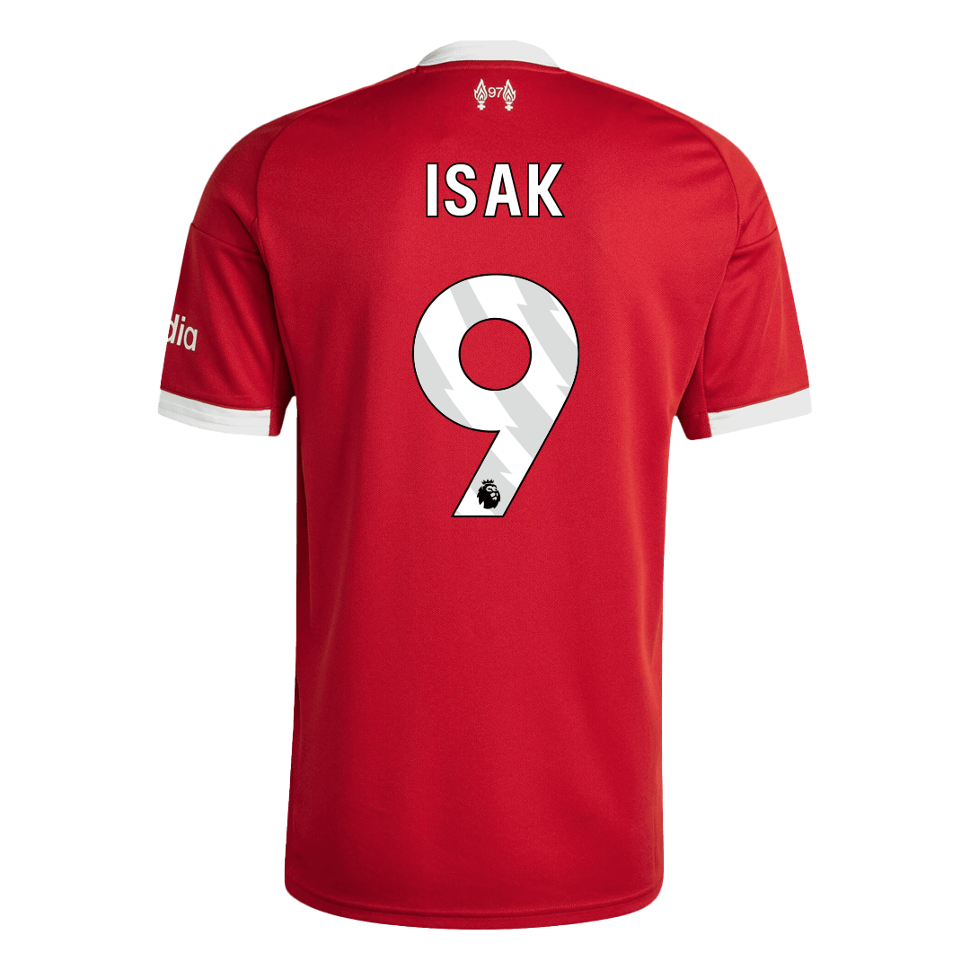 ISAK #9 Liverpool Home Soccer Jersey 2025/26 – Fan Version — 商品图 3 ISAK #9 Liverpool Home Soccer Jersey 2025/26 – Fan Version – jersey details
