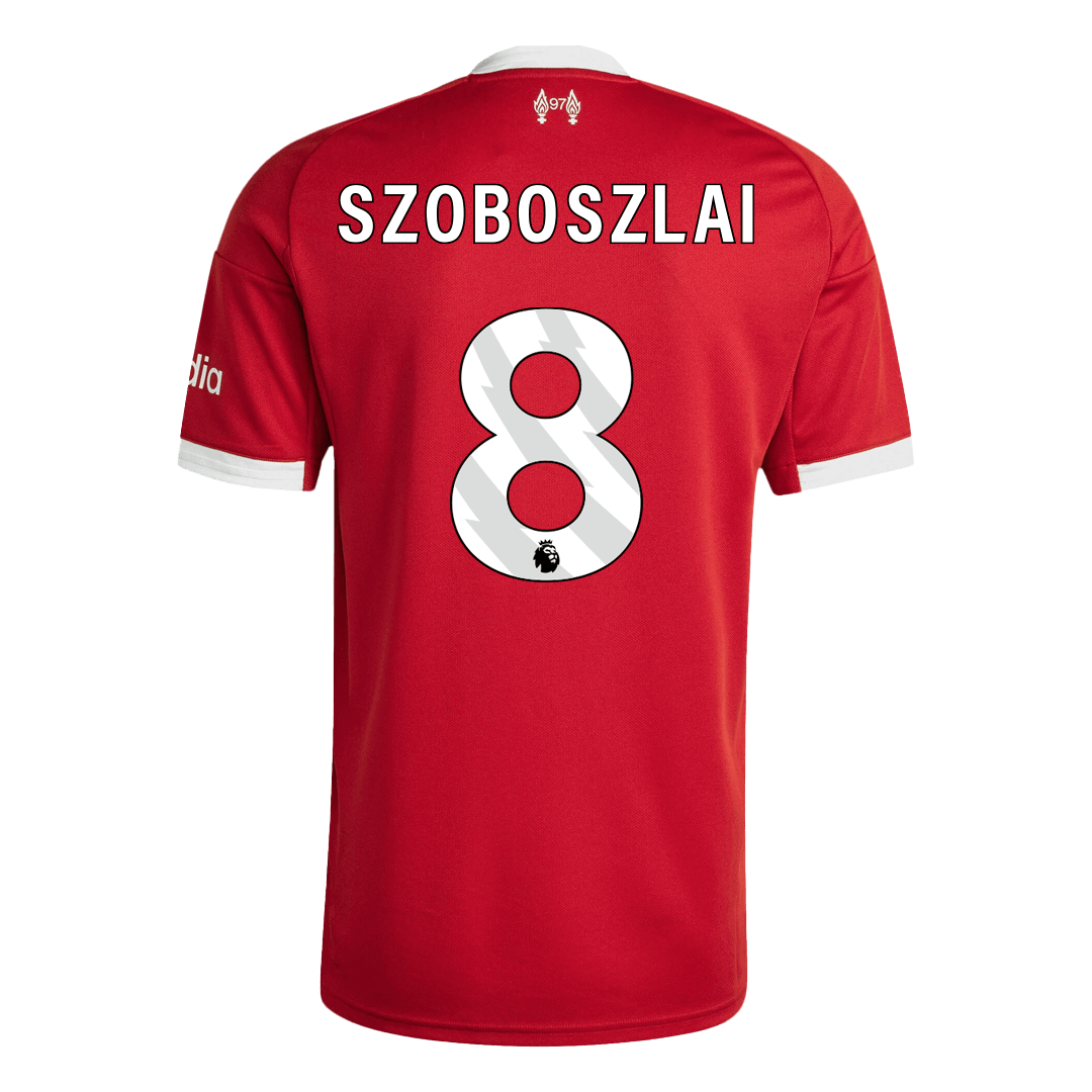 SZOBOSZLAI #8 Liverpool Home Soccer Jersey 2025/26 – Fan Version – jersey details