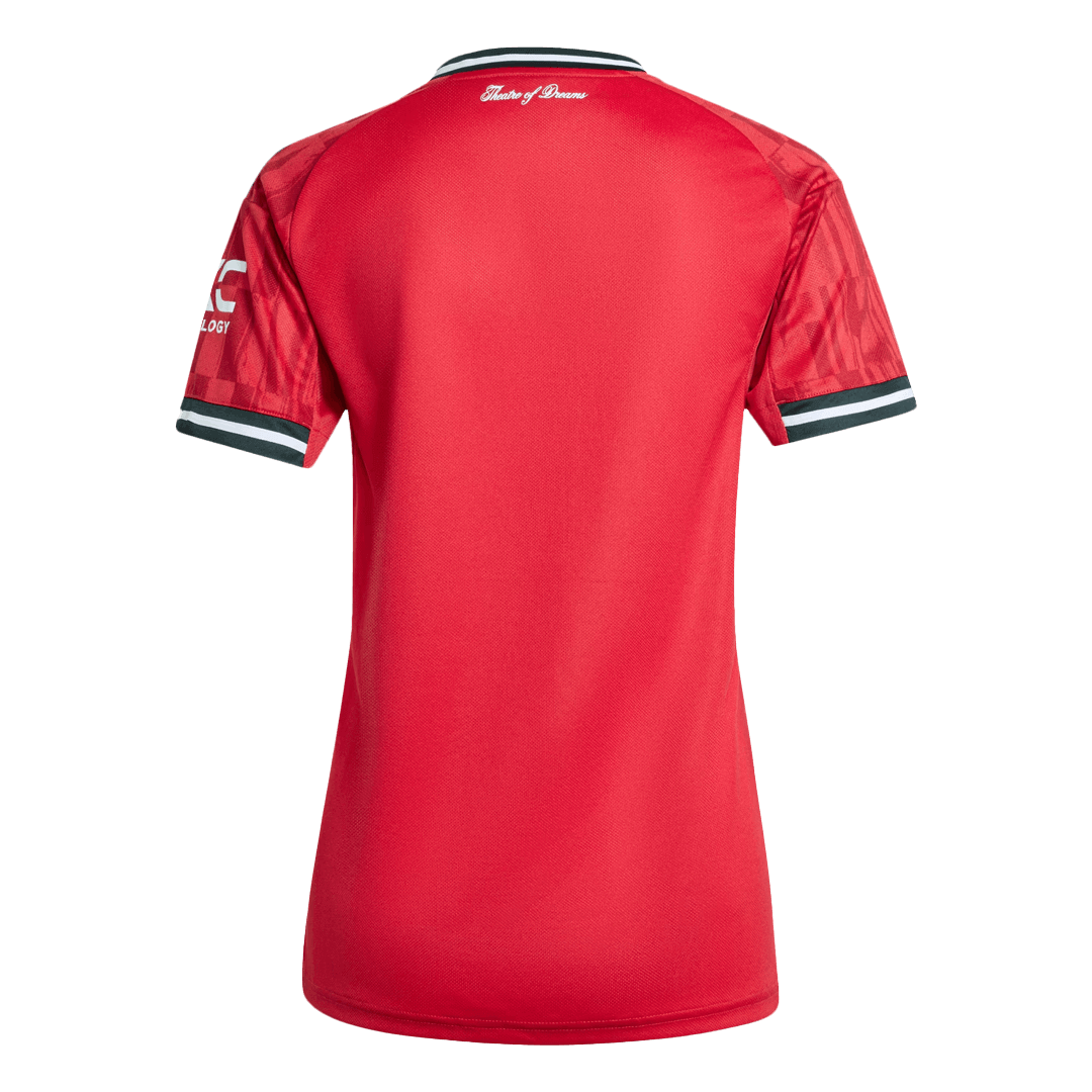 Women’s Manchester United Home Soccer Jersey 2025/26 – Fan Version – back view