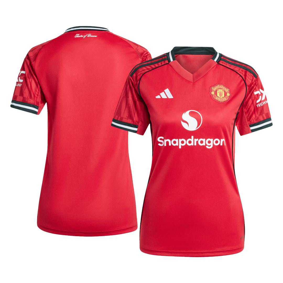 Women’s Manchester United Home Soccer Jersey 2025/26 – Fan Version – jersey details