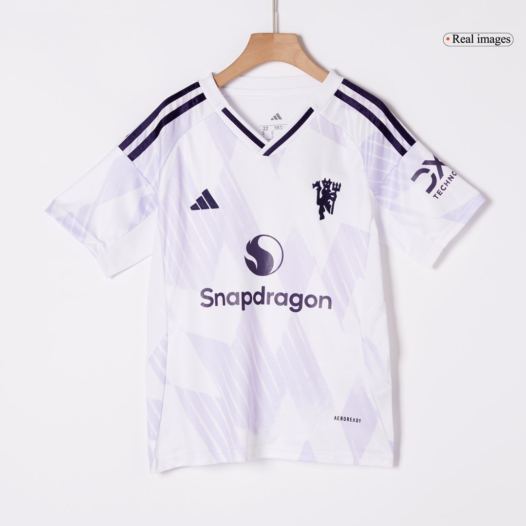 Kid’s Manchester United Away Soccer Jersey Kit(Jersey+Shorts+Socks) 2025/26 – Fan Version – jersey details
