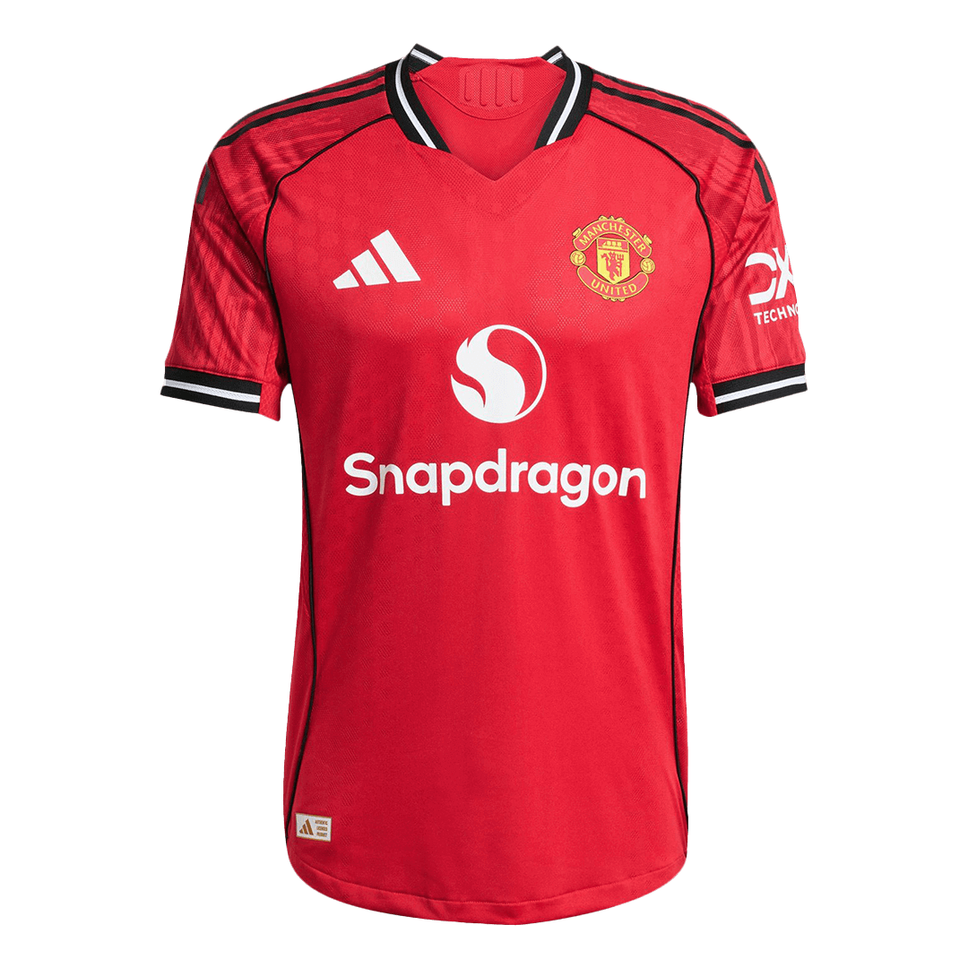 Bruno Fernandes #8 Manchester United Home Soccer Jersey 2025/26 Player Version – back view