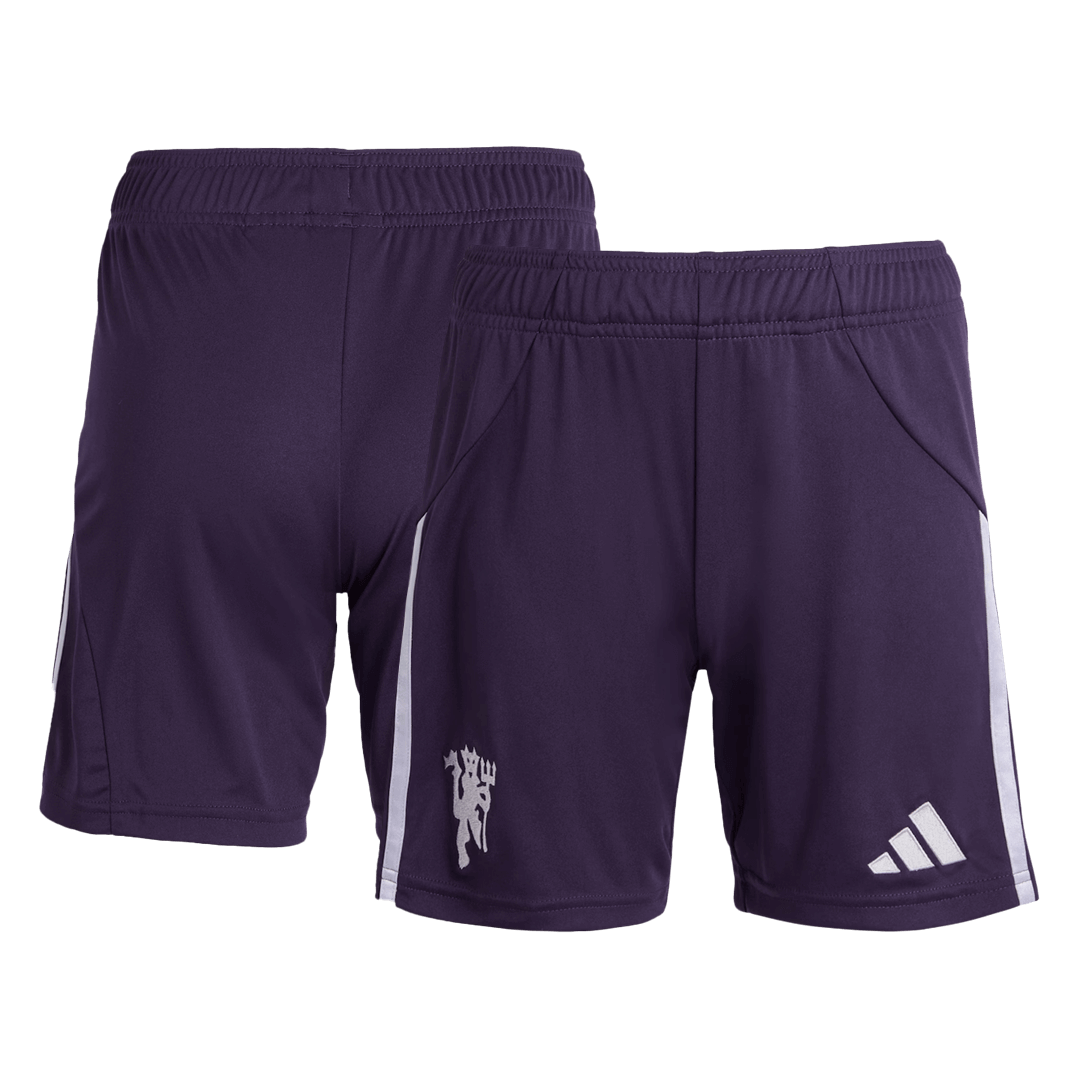 Manchester United Away Soccer Kit – Jersey + Shorts 2025/26 – Fan Version – jersey details