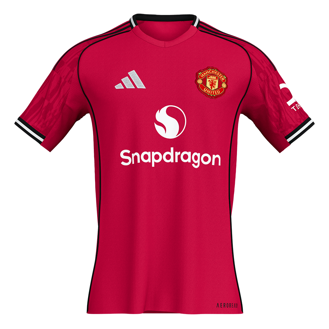Manchester United Home Soccer Jersey 2025/26 โ Fan Version โ ๅๅๅพ 1 Manchester United Home Soccer Jersey 2025/26 โ Fan Version โ front view
