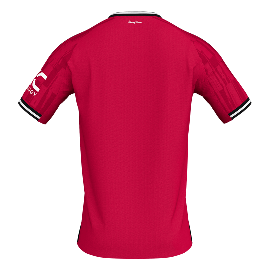 Manchester United Home Soccer Jersey 2025/26 – Fan Version – back view