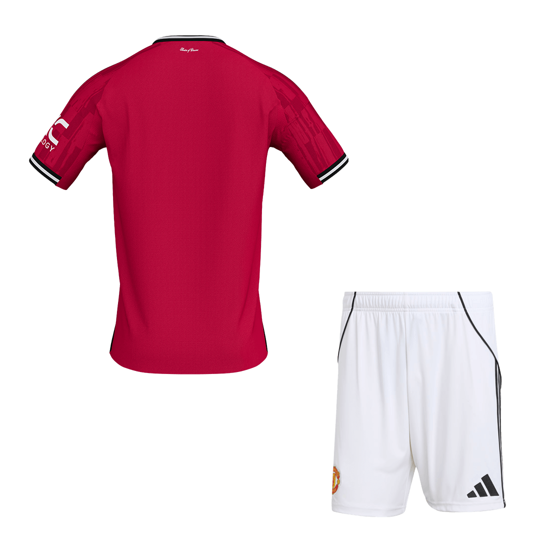Manchester United Home Soccer Kit β Jersey + Shorts 2025/26 β Fan Version β εεεΎ 2 Manchester United Home Soccer Kit β Jersey + Shorts 2025/26 β Fan Version β back view