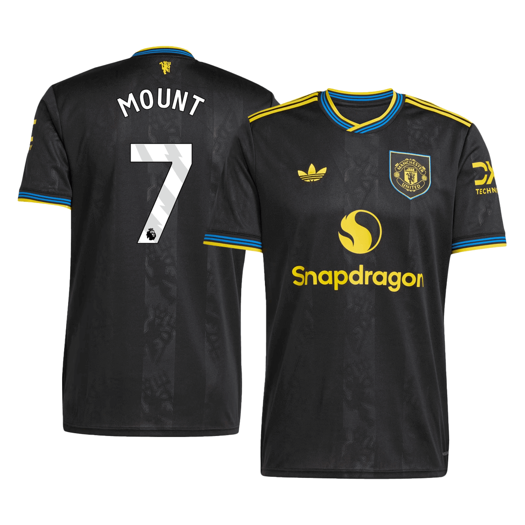 MOUNT #7 Manchester United Third Away Soccer Jersey 2025/26 โ Fan Version โ ๅๅๅพ 1 MOUNT #7 Manchester United Third Away Soccer Jersey 2025/26 โ Fan Version โ front view