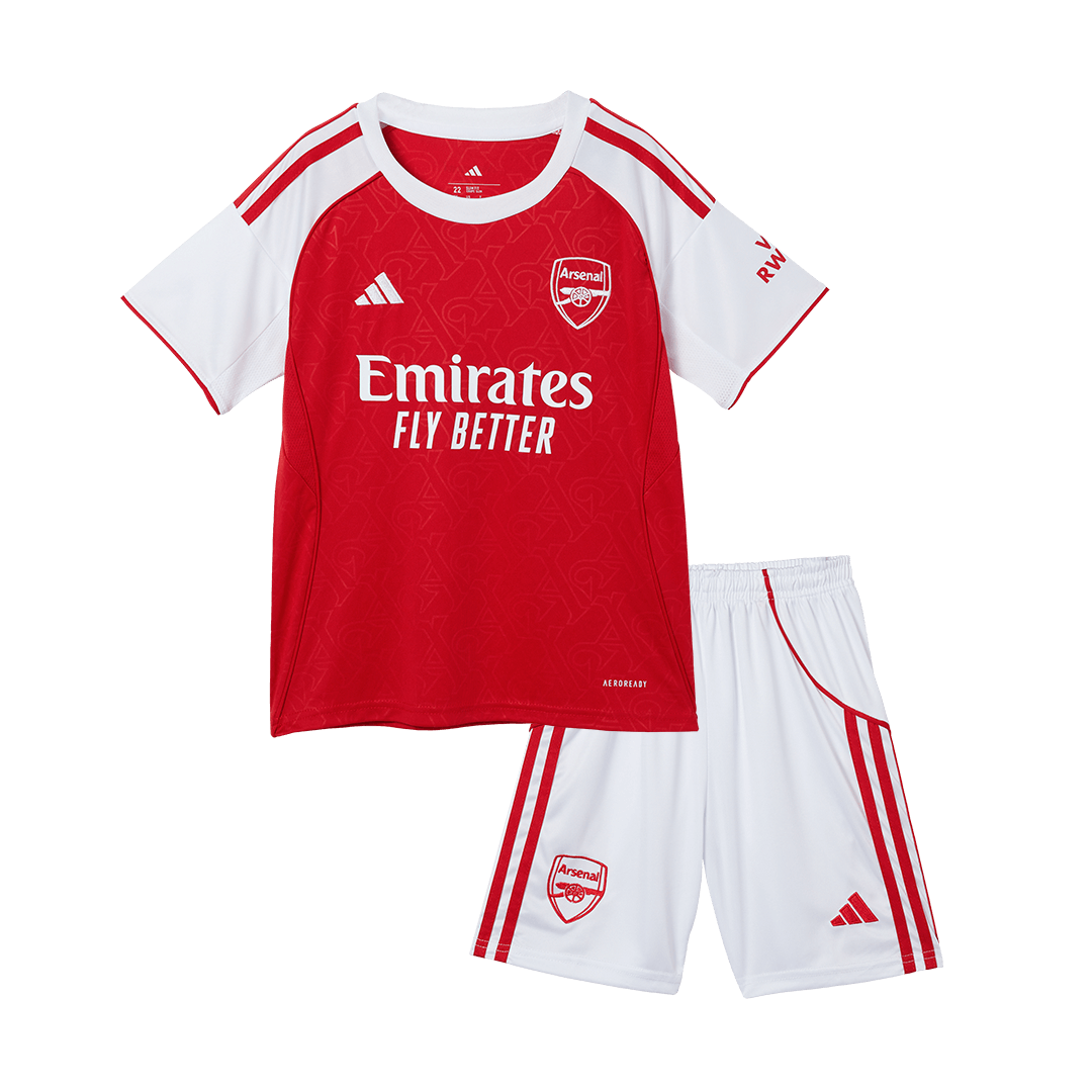 Kid's Arsenal Home Soccer Kit – Jersey + Shorts 2025/26 – Fan Version — 商品图 3 Kid’s Arsenal Home Soccer Kit – Jersey + Shorts 2025/26 – Fan Version – jersey details
