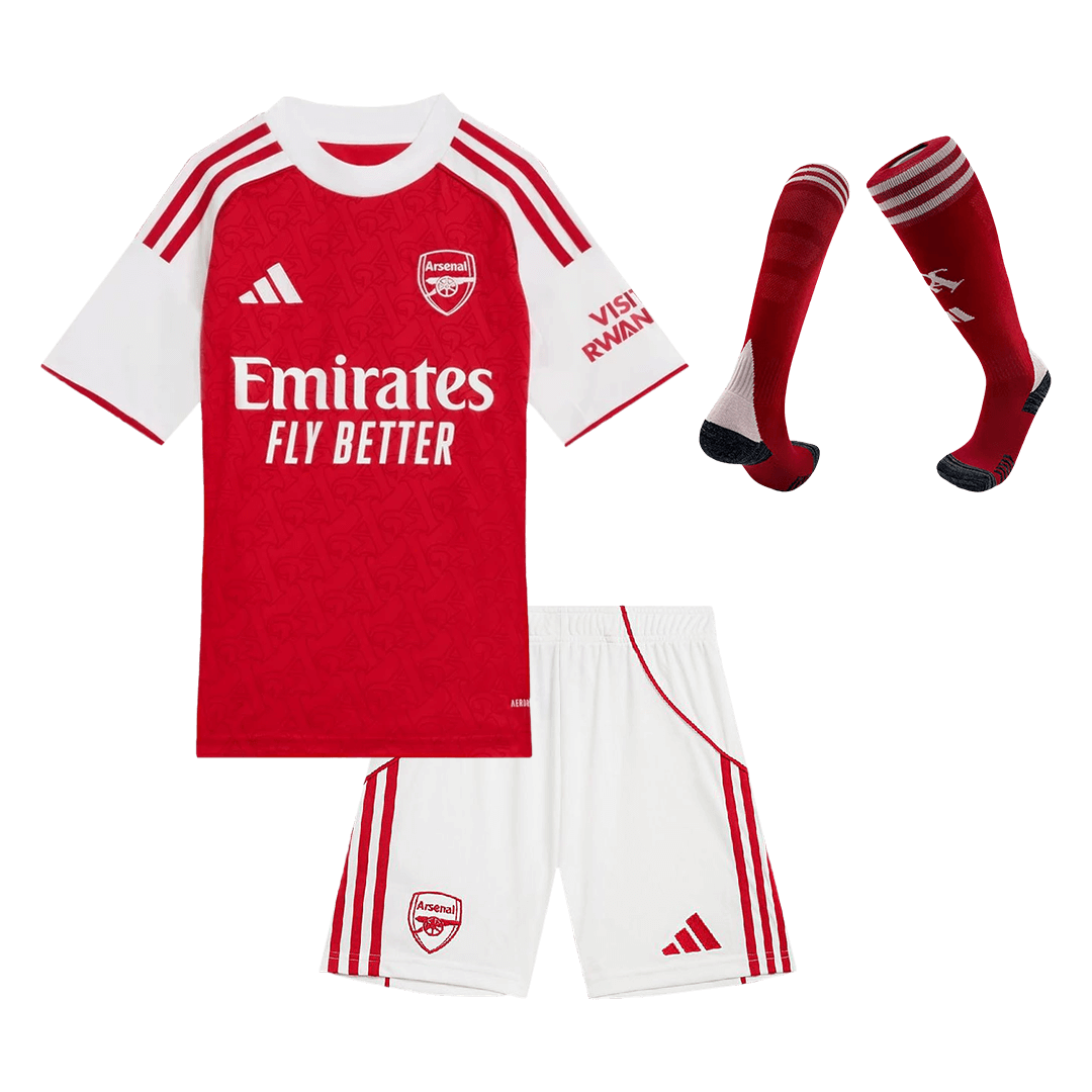 Kid’s Arsenal Home Soccer Jersey Kit(Jersey+Shorts+Socks) 2025/26 – Fan Version – front view