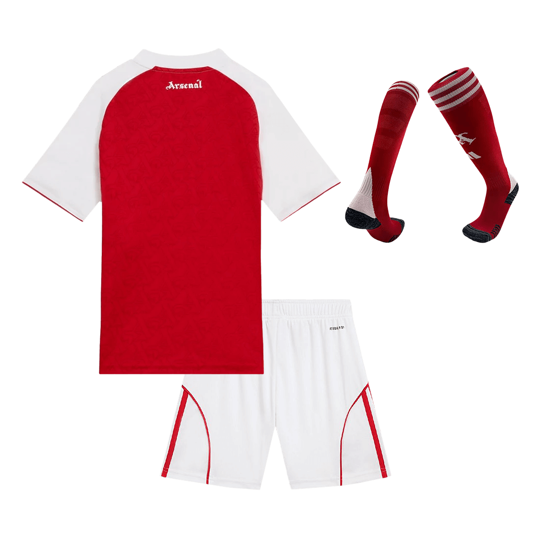 Kid’s Arsenal Home Soccer Jersey Kit(Jersey+Shorts+Socks) 2025/26 – Fan Version – back view