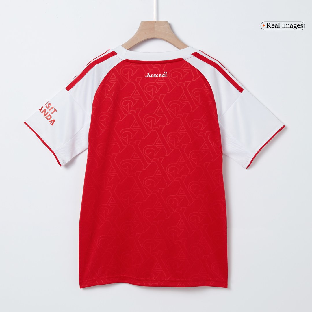 Kid’s Arsenal Home Soccer Jersey Kit(Jersey+Shorts+Socks) 2025/26 – Fan Version – badge and fabric details