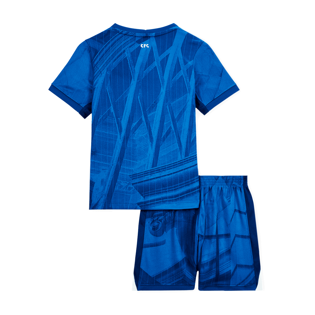 Kid's Chelsea Home Soccer Kit β Jersey + Shorts 2025/26 β Fan Version β εεεΎ 2 Kid’s Chelsea Home Soccer Kit β Jersey + Shorts 2025/26 β Fan Version β back view