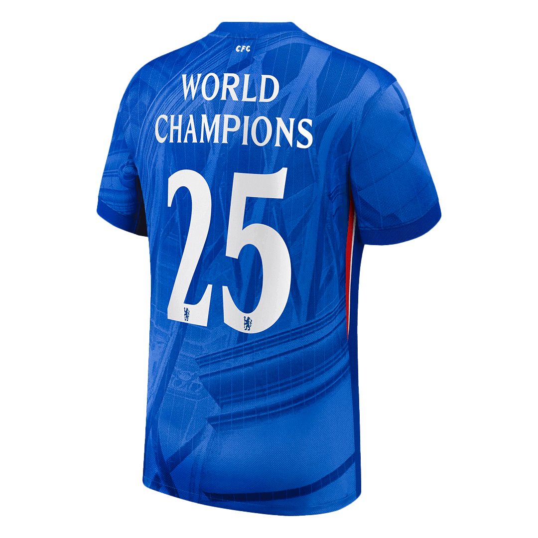 WORLD CHAMPIONS #25 Chelsea Home Soccer Jersey 2025/26 – Fan Version – jersey details