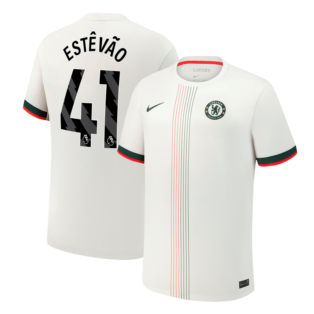 ESTÊVÃO #41 Chelsea Away Soccer Jersey 2025/26 – Fan Version – front view