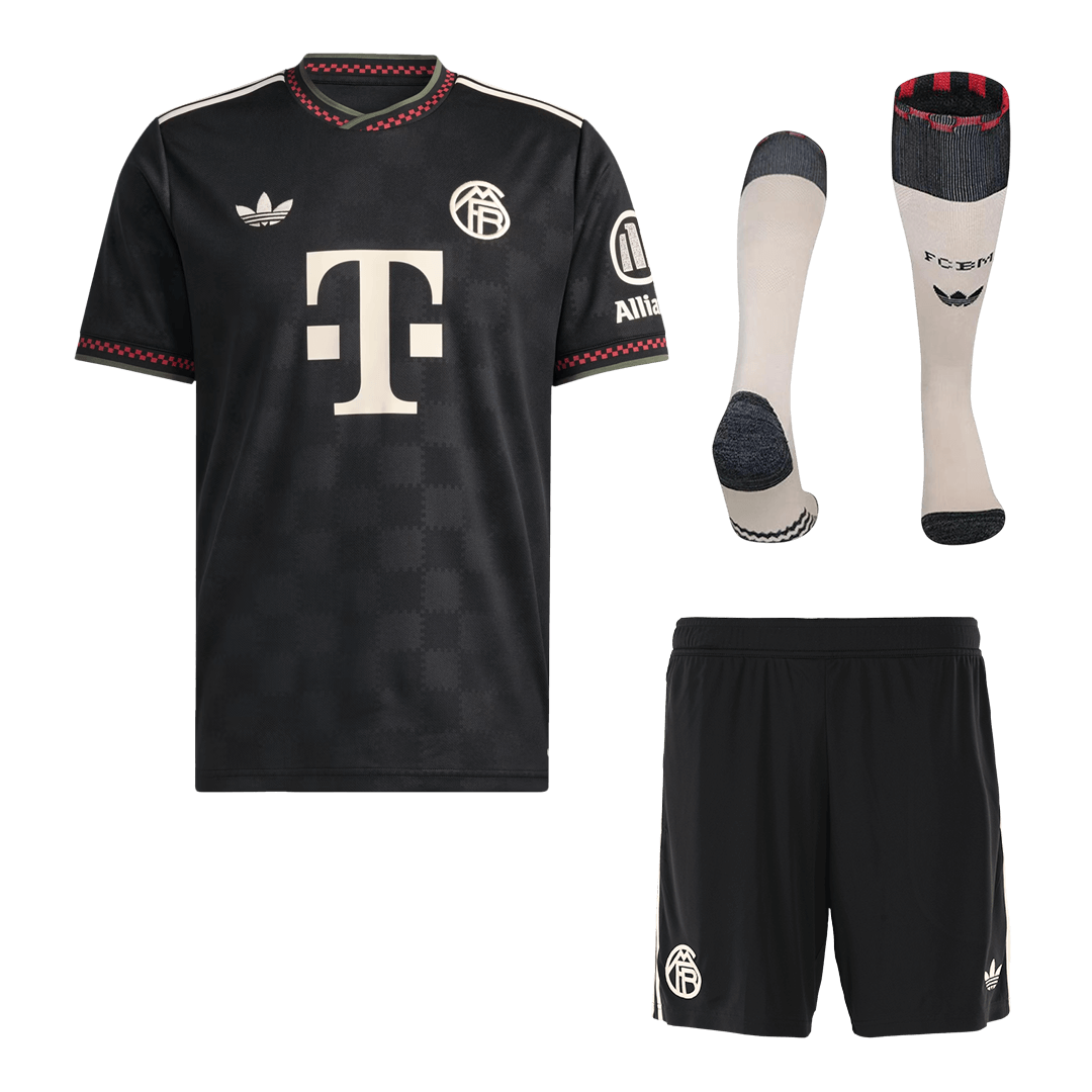 Bayern Munich Third Away Soccer Jersey Kit(Jersey+Shorts+Socks) 2025/26 – Fan Version – front view