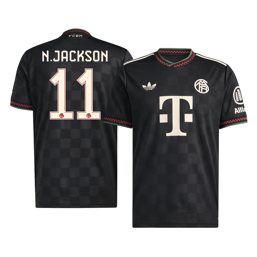 N.JACKSON #11 Bayern Munich Third Away Soccer Jersey 2025/26 – Fan Version – front view