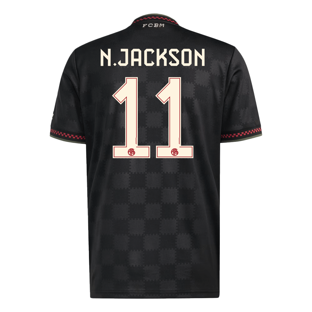 N.JACKSON #11 Bayern Munich Third Away Soccer Jersey 2025/26 – Fan Version – back view