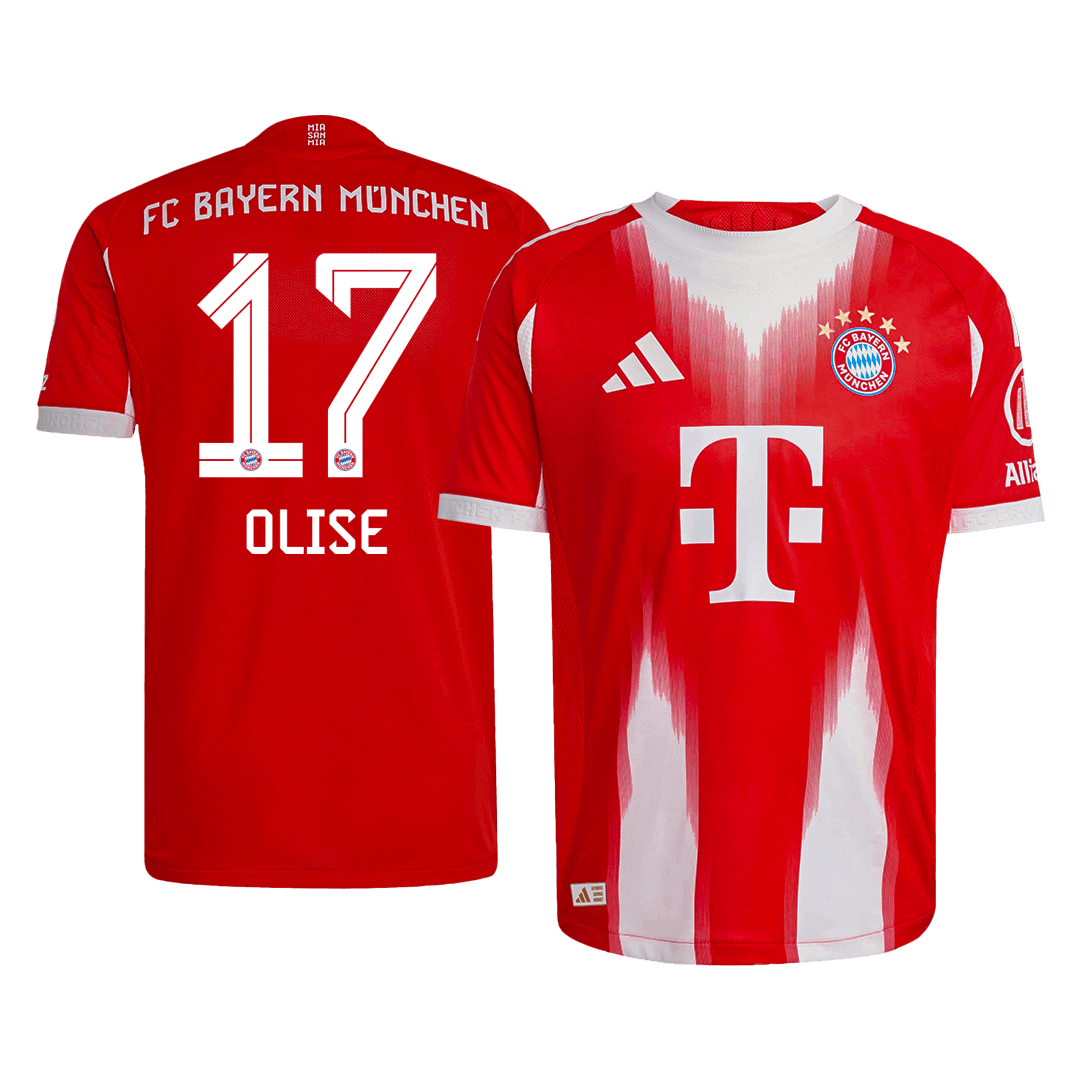 OLISE #17 Bayern Munich Home Soccer Jersey 2025/26 Player Version – front view