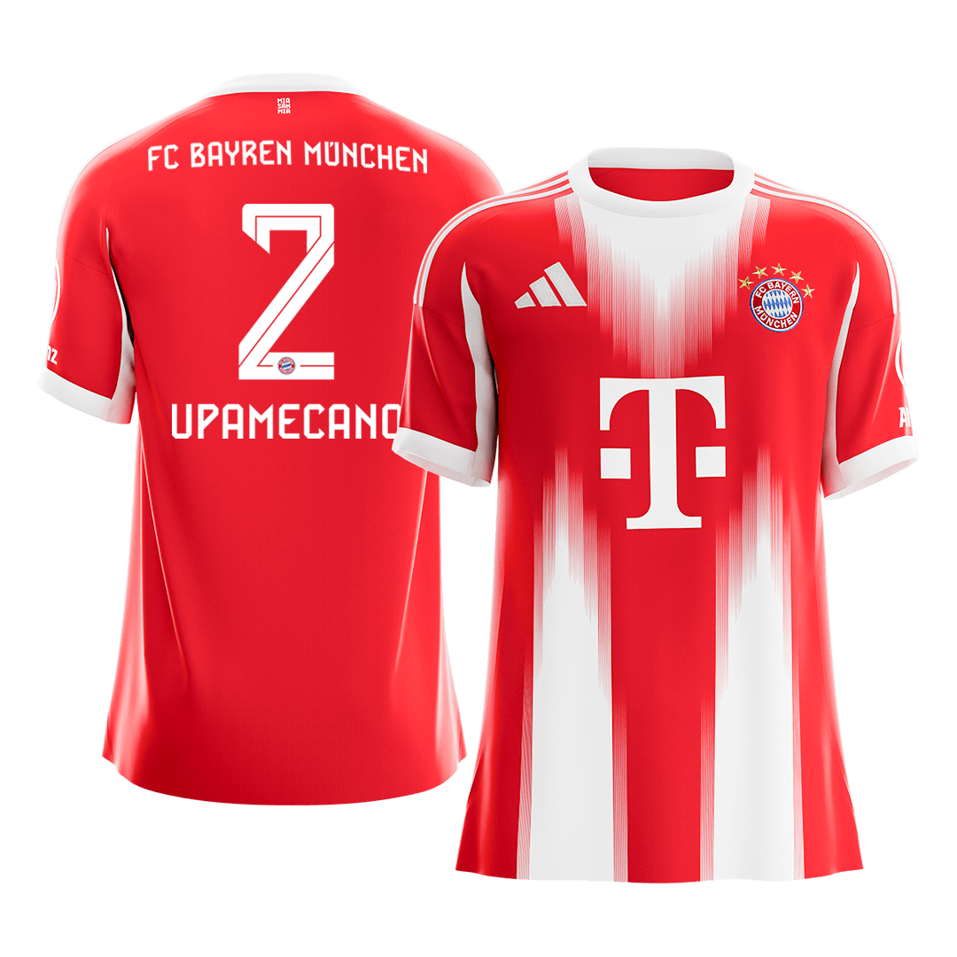 UPAMECANO #2 Bayern Munich Home Soccer Jersey 2025/26 – Fan Version – front view