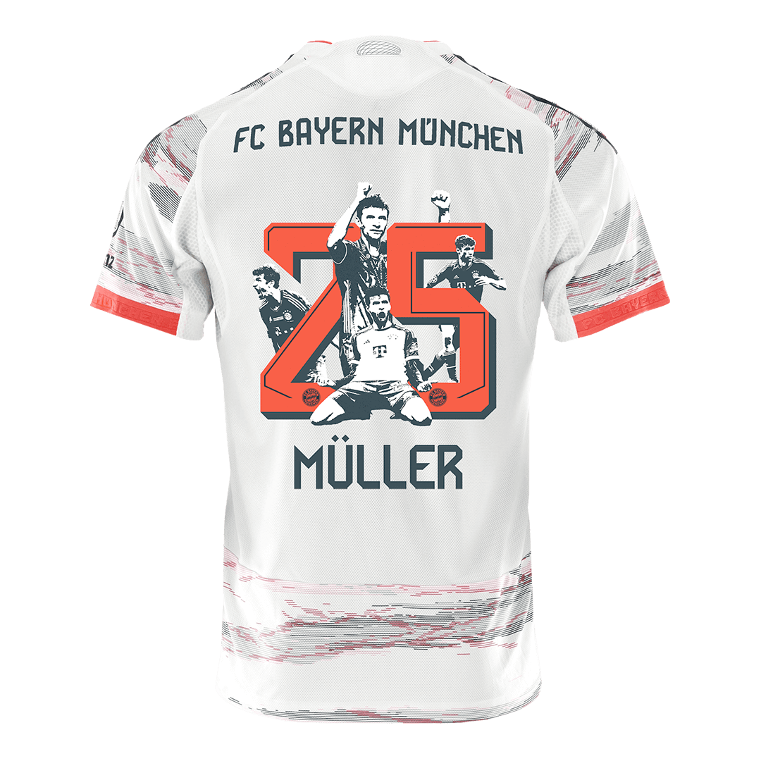 MÜLLER Special #25 Bayern Munich Away Soccer Jersey 2025/26 Player Version – jersey details