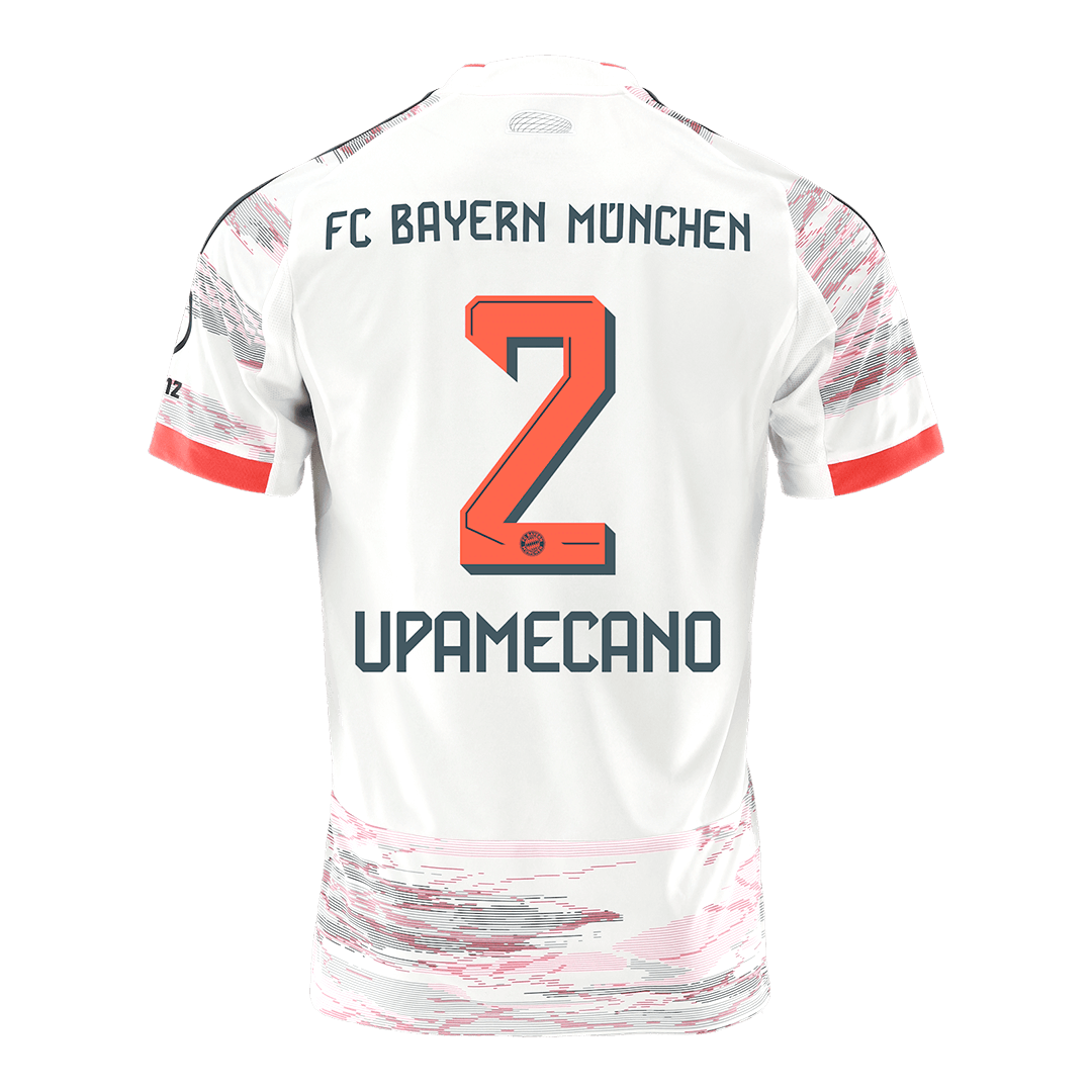 UPAMECANO #2 Bayern Munich Away Soccer Jersey 2025/26 – Fan Version – back view