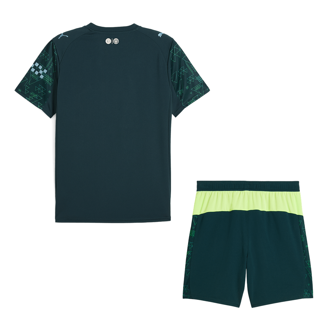Manchester City Fourth Away Soccer Kit – Jersey + Shorts 2025/26 – Fan Version – back view