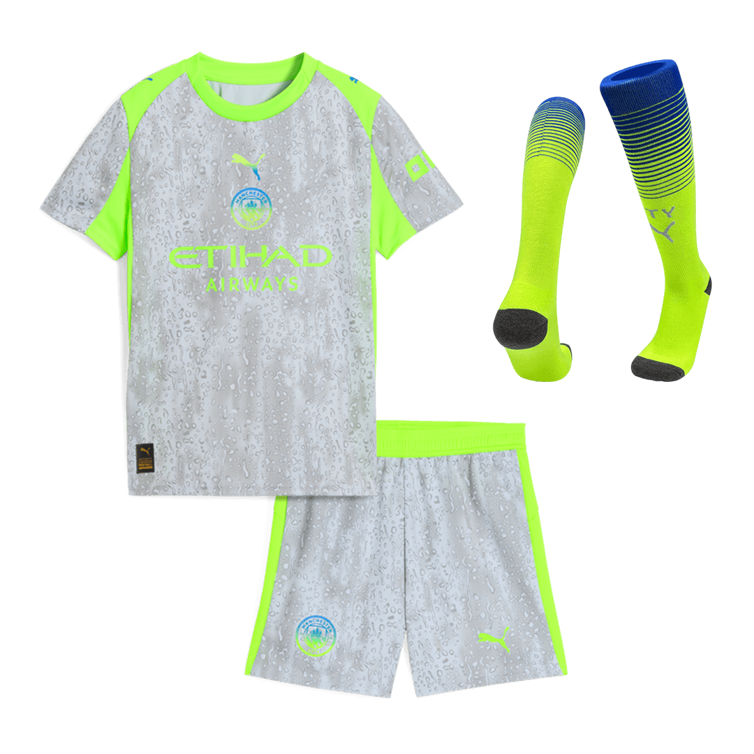 Kid's Manchester City Third Away Soccer Jersey Kit(Jersey+Shorts+Socks) 2025/26 โ Fan Version โ ๅๅๅพ 1 Kid’s Manchester City Third Away Soccer Jersey Kit(Jersey+Shorts+Socks) 2025/26 โ Fan Version โ front view