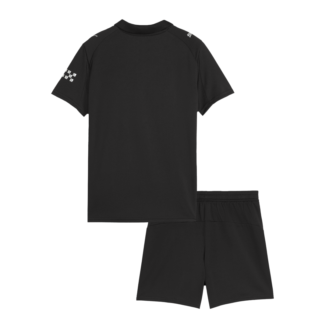 Kid's Manchester City Away Soccer Kit – Jersey + Shorts 2025/26 – Fan Version — 商品图 2 Kid’s Manchester City Away Soccer Kit – Jersey + Shorts 2025/26 – Fan Version – back view